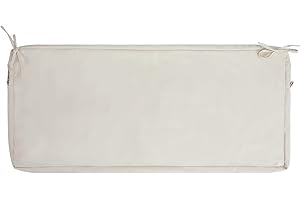 FUNHOME Outdoor Bench Cushion Covers 45" x 18" x 3", No Insert! Patio Bench Cushion Covers for Outdoor Furniture,Water Resistant Patio Loveseat Cushion Cover 1 Pack, Cream White (Covers ONLY)