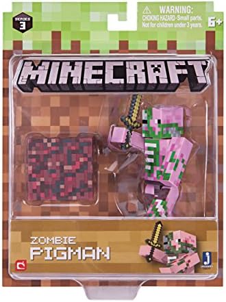 Amazon Com Minecraft Zombie Pigman Figure Pack Toys Games