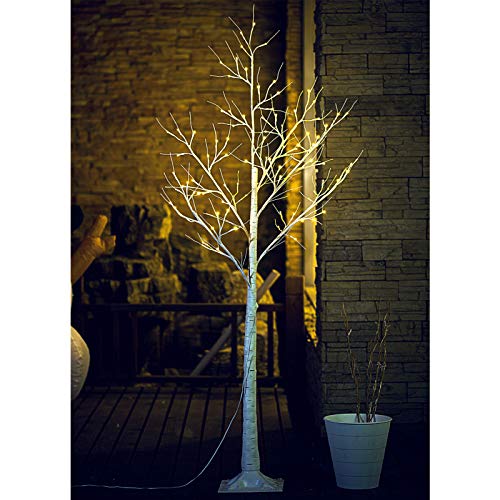 Photo 1 of Lighted Birch Tree 6 Ft 96 LED for Christmas Holiday Party Decorations Home Wedding Festival