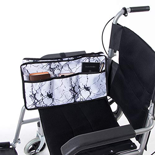 Walker Carry Pouch, Wheelchair Side Bag, Universal Walking Accessories Organizers for Walker, Rollator or Scooter, Walker Accessories LYB20
