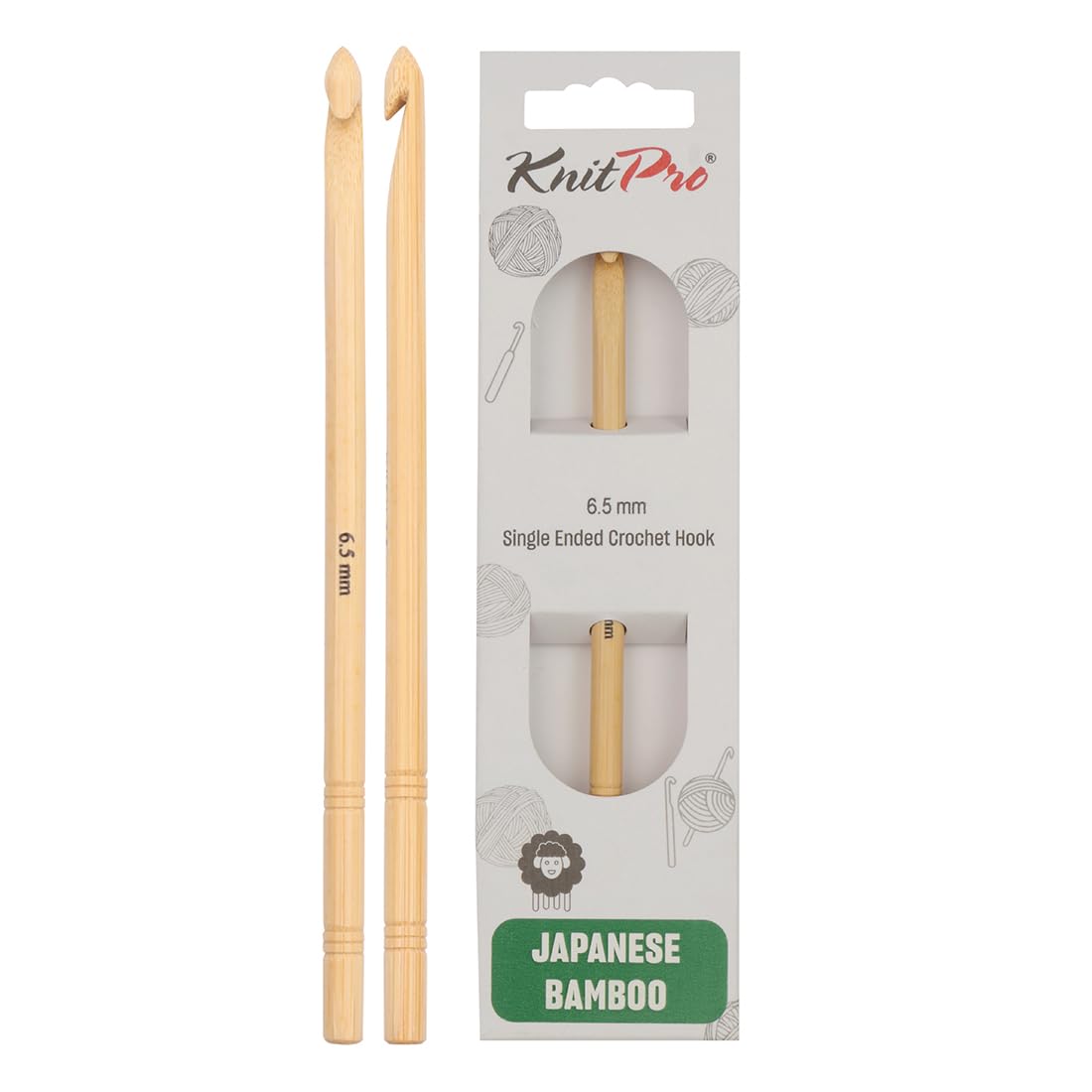 KnitPro Bamboo Single Ended Crochet Hook | 6.50mm