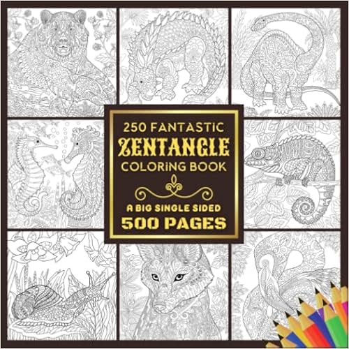 66  Zentangle Coloring Pages Animals  Best HD