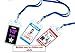 Durably Woven Lanyards & Vertical ID Badge Holders ~ Premium Quality, Waterproof & Dustproof ~ for Moms, Teachers, Tours, Events, Businesses, Cruises & More (100 Pack, Blue) by Stationery King