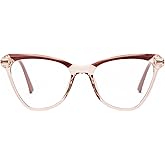Cyxus Cat Eye Blue Light Blocking Glasses for Women Men Tr90 Frame Anti Eye Strain UV400 Protection Computer Glasses 8189