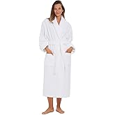 MONARCH Terry Shawl Collar Unisex Bathrobe – Thick Terrycloth Fabric, Generously Sized Hotel & Spa Robe with Pockets