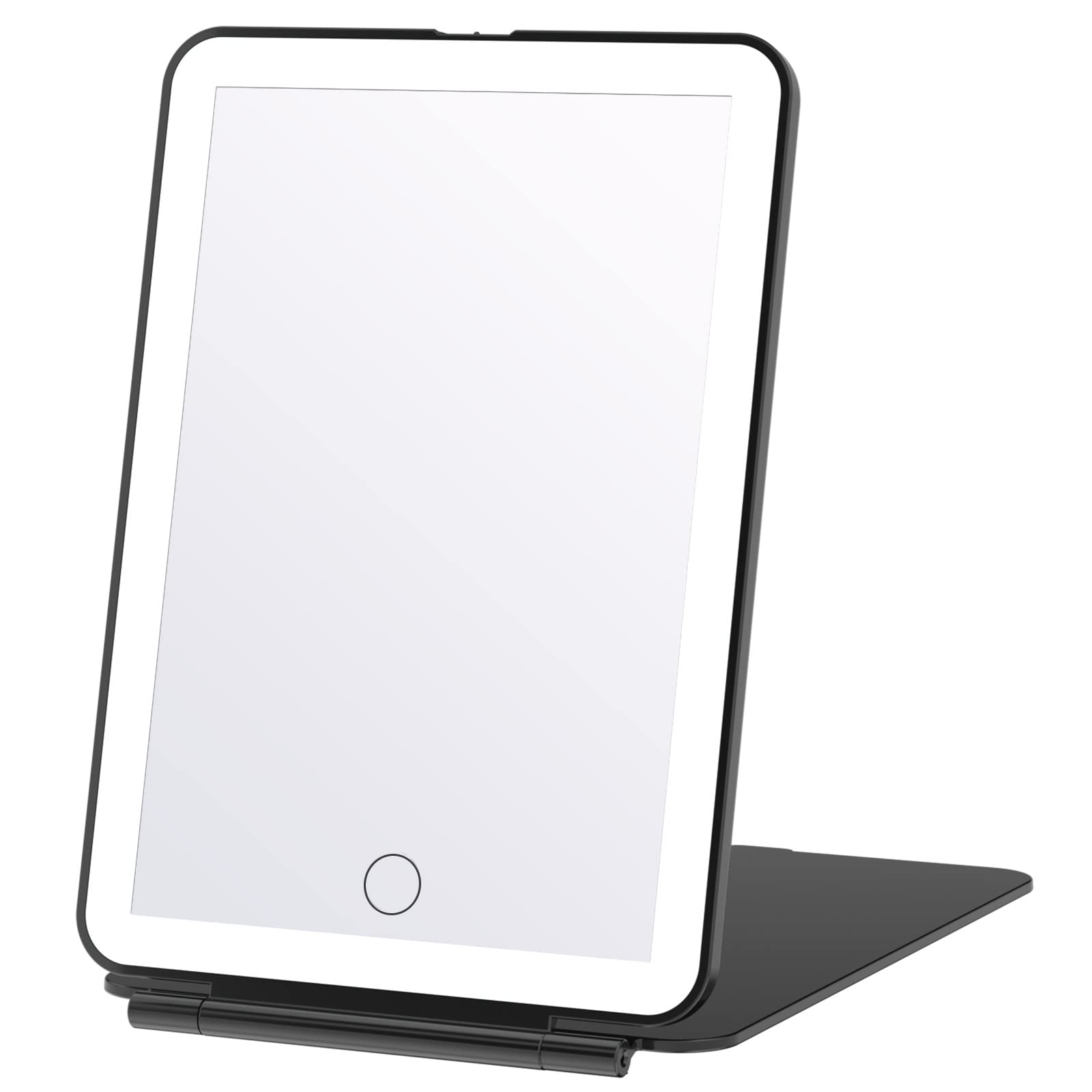 FASCINATE LED Travel Makeup Mirror Rechargeable, Portable Vanity Mirror with 3 Color 72 LED Lighting,Touch Sensor Dimming, Tabletop Cosmetic Mirror