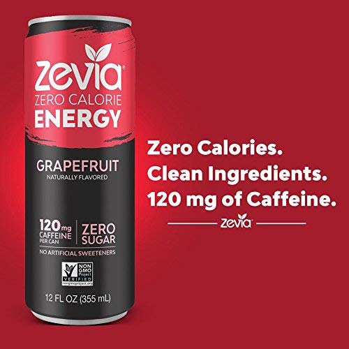 Zevia Zero Calorie Energy Drink, 4Flavor Classic Variety Pack, 12 Fl