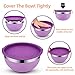 WEIYUDANG Mixing Bowls, 6 piece Salad Bowl Stainless Steel Basin Metal Bowls Set With Colorful Lids - Set Includes 2, 2.5, 3, 4, 5.5, 7Quart, Measuring Cup as a Gift