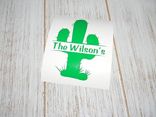 Personalized Cactus Vinyl Decal Sticker-Pick Color-Pick Size