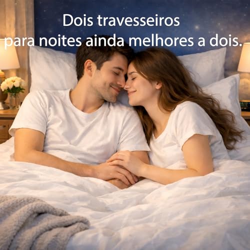 TOKE DIN DON Premium de 2 Travesseiros Alto e Macio 50x70cm, 16cm de Altura | Respirável Suporte Elástico, Travesseiro Cervical, Lavagem à Máquina sem Deformar, Antiácaro, Antialérgico, Branco