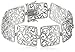 Rhodium Plated Sterling Silver Filigree Bracelet, 7.25