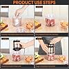 Mini Meat Grinder, Homeasy Mini Food Processor Food Grinder 600ml Stainless Steel Small Chopper for Salad, Sauces…