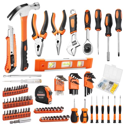 Juego de Herramientas de 144 En 1,Kit de Herramientas Manuales Portátiles con Caja de Herramientas,Set de Herramientas Mecánicas para Reparaciones Diarias y DYI