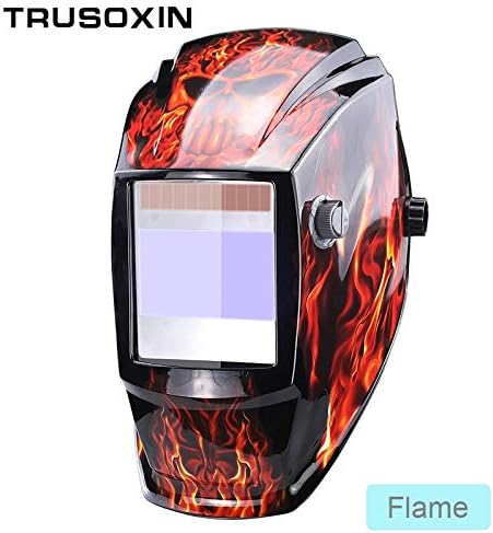 Best Quality - Welding Helmets - Fire skull Big view area 4 arc sensor Solar Auto darkening TIG MIG MMA welding helmet/face mask/Electric welder mask/goggles - by Enchante Jerry - 1 PCs