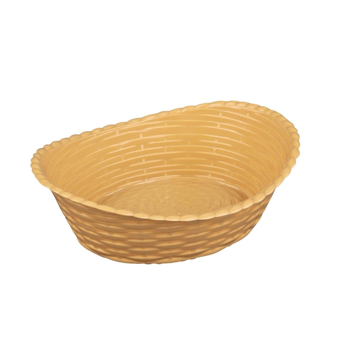 Olympia Kristallon Bar Food Basket, Beige, Plastic, Size: 260(W) x 215(L) mm - For Finger Foods, Chips & Pub Snacks, DP219