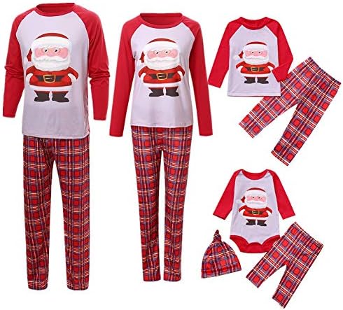 Family Matching Clothes Christmas Pyjama Sets Parent-child suit Homewear Family Clothing Set Women Man Newborn Infant Baby Boy Girl Xmas Sleepwear, Santa Claus Tops Pants