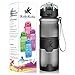 KollyKolla Sports Water Bottle 32 oz/1L, 24 oz, 17 oz, 13 oz , BPA Free Reusable Plastic Water Bottle with Filter, Leak-proof Flip Top Drink Bottle for Kids School Bike Gym Running Camping Cycling