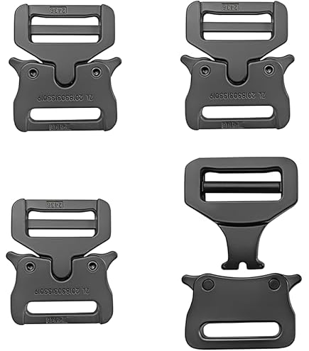 Lot De 5 Boucles En Métal De 2,5 Cm Avec Fermoir à Dégagement Latéral Pour Sangle/bracelet En Paracorde/sac/sac à Dos De 25 Mm, Argent