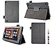 Case for Kindle Fire 7 Inch Tablet - Folio Case with Stand for Kindle Fire 7 Inch Tablet 5th Gen - (Imprint Black)