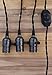 fantado Triple Black Pearl Socket Vintage-Style Pendant Light Cord w/Dimmer, 17 FT Twisted Black Cloth Cord by PaperLanternStore