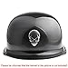 3D Chrome Dark Grey Skull Demon Bone Emblem Decal Sticker Fairing Fender Motorcycle Sport Bike