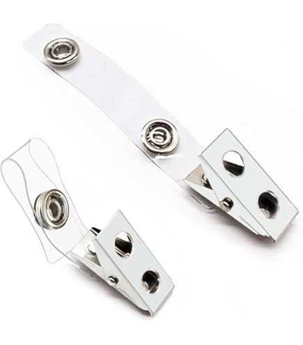 5-Pack Horizontal ID Badge Holders With Zip Lock - For School, Work, Hospital, Travel