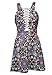 Women Sexy V Neck Cross Bandage Floral A-line Dress Party Beach Boho Skirt (S)