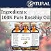 Zatural ROSA CANINA - Organic Rosehip Oil for Face, Nails, Hair and Skin - Cold Pressed Rose Hip Oil (2 oz)