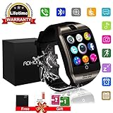 Bluetooth Smart Watch Touchscreen with Camera,Unlocked Watch Cell Phone with Sim Card Slot,Smart Wrist Watch,Waterproof Smartwatch Phone for Android Samsung IOS Iphone 7 6S Men Women Kids