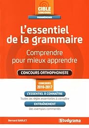 L' essentiel de la grammaire, concours orthophoniste