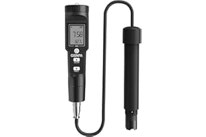 GISNPA Portable Oxygen Dissolved Oxygen Meter with ATC, Measure DO in Water 0-40.00 mg/L Measurement Range, Digital Dissolved Oxygen Test Kit for Fish Tank Aquaponics, Ponds and Lakes(No Backlight)