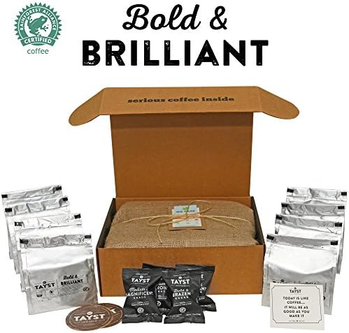 Tayst Compostable Coffee Pods | Dark Roast Biodegradable K Cups Compatible With Keurig, 100% Compostable Single Serve Coffee Pod | Gourmet Coffee in Earth Friendly Packaging