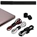 Multipurpose Cable Clips, YonHan 20 Pack Cord Holders Management System + 4 Pack Reusable Fastening Cable Ties for Organizing USB Charging Cables - Black