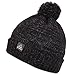 Super Warm Winter Thick Slouchy Snappy Beanie Knit Cap Hat Fold Lined (Black/Silver)