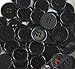 GANSSIA 7/8 Inch (22.5mm) Black Color Buttons Sewing Resin Button for Craft Scrapbooking Pack of 70PCS