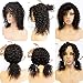 Goldfinch Deep Wave Lace Closure Wig Human Hair Curly Lace Closure Wig for Black Women Brazilian Virgin Hair Wet n Wavy 4x4 Lace Front Wig 150% Density 12 inches Middle Part