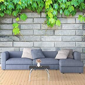 Wall Mural The Lush Plants on Antique Brick Wall Removable Self-Adhesive Large Wallpaper - 66x96 inches