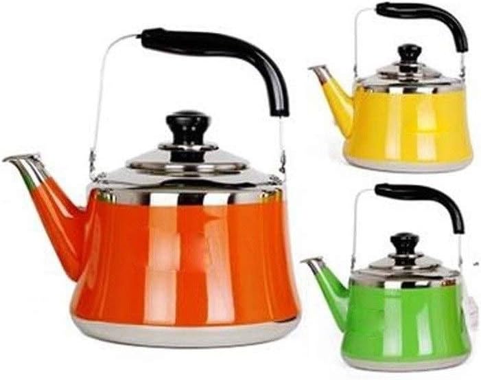 JYWY Kettle, Kettle, thickened 304 stainless steel kettle, whistle, gas, electric, induction furnace color kettle 3L (Color : Orange, Size : 7L)