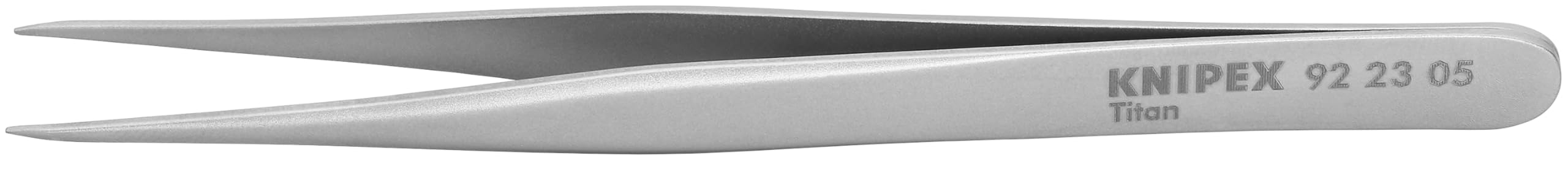 KNIPEX - 92 23 05 Tools - Precision Tweezers, Titanium, Anti-Magnetic, Acid-Proof, Stainless (922305)