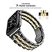 YOUTIME Watch Band Compatible with Apple Watch 42mm/44mm, Metal Watch Band Replacement Link Bracelet Strap Compatible with iWatch Apple Watch Series 4/3/2/1 44mm/42mm (Black Gold)