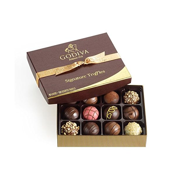 Godiva Chocolatier Assorted Chocolate Truffles Gift Box, Gold Ribbon