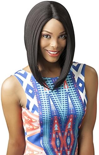 New Born Free Synthetic Lace Front Wig Curved Part Magic Lace Mlc159 1B (OFF BLACK)
