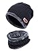 HINDAWI Womens Beanie Winter Hat Scarf Set Slouchy Warm Snow Knit Skull Cap Black