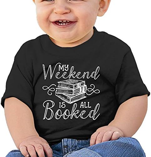 Baby's My Weekend Is All Booked T Shirts Little Unisex Black Size 6 M (6-24 Months)