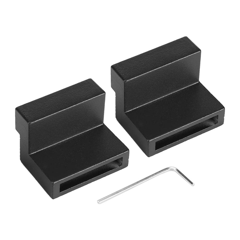 Fydun Barn Door Stopper 1 Pair Zinc Alloy Door Stopper Replacement Part for Sliding Barn Door Rail Track Limit Device Flexible Installation (Black)