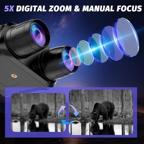 LBOYLOVE® Night Vision Goggles, 4K Digital Infrared Night Vision Binoculars for Adults, Day and Night, with 4K Video, 36MP Photo, 3" HD Screen & 32GB TF Card, Suitable for Hunting, Camping & Security