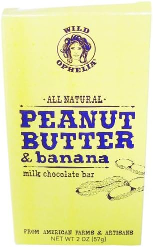 Wild Ophelia All Natural Bar Peanut Butter And Banana Milk Chocolate 2.0 Ounce (Pack of 12)