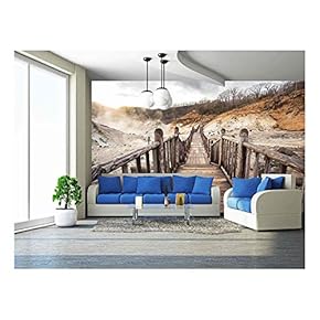 Famous Noboribetsu Hot Springs, Hokkaido, Japan - Removable Wall Mural | Self-Adhesive Large Wallpaper - 66x96 inches