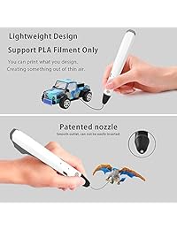 3D Hero 3D bolígrafo de impresión compatible con 0.069 in PLA y PCL Filamento, USB Power Bank o AC USB Adapter, 3D Pen para niños