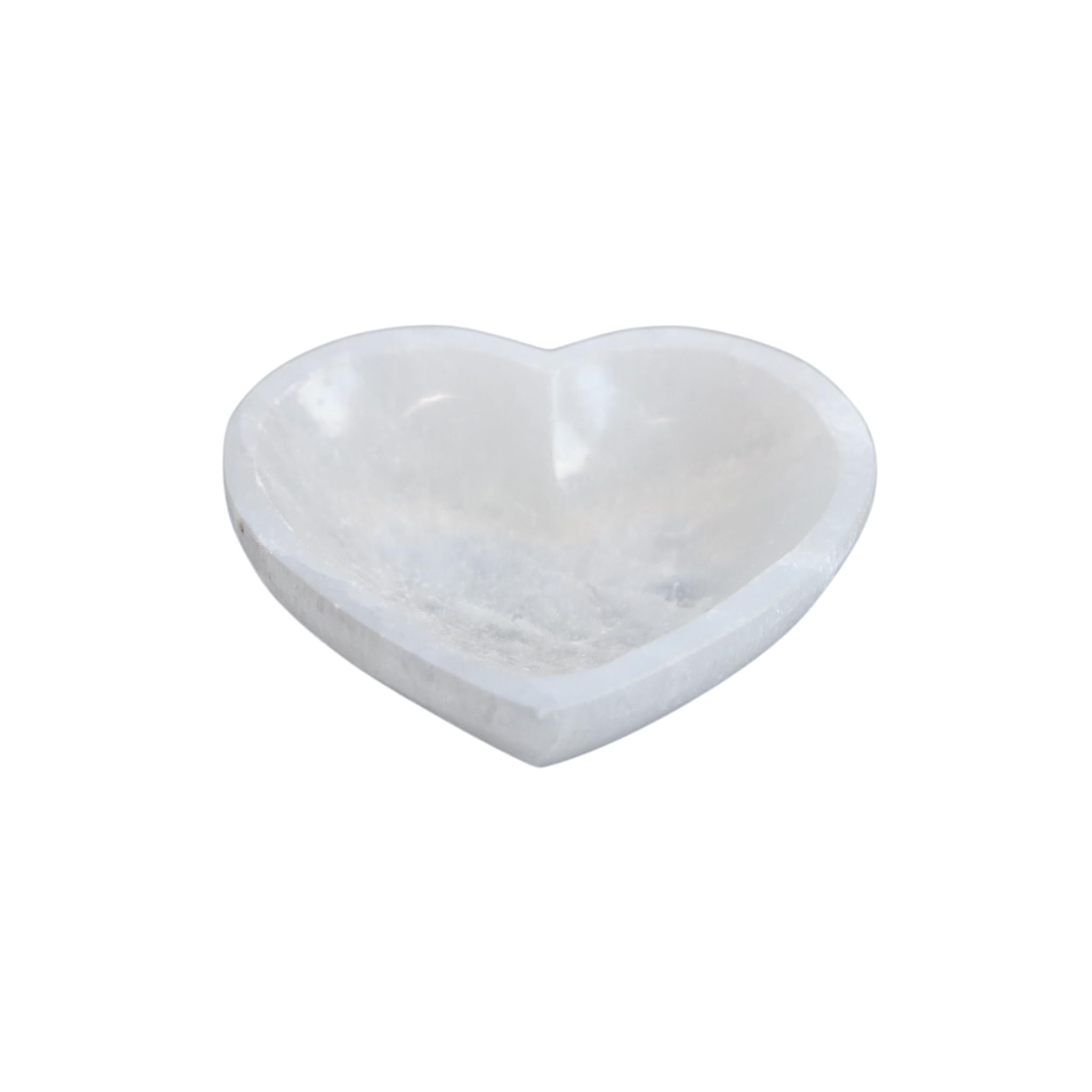 Heimtex Selenite Heart Crystal Charging Bowl – Heart Selenite Crystal Cleansing Bowl for Room Decor & Decorative Home Accessories